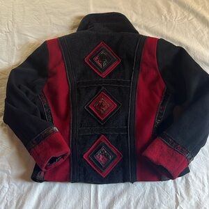 Gorgeous Vintage Coloratura Western Jacket Red Black Warm Small to Medium
